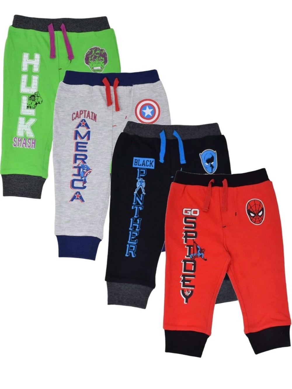 NEW 🆕 Marvel Comics Pack 4 Pants Superheroes 6-9 months